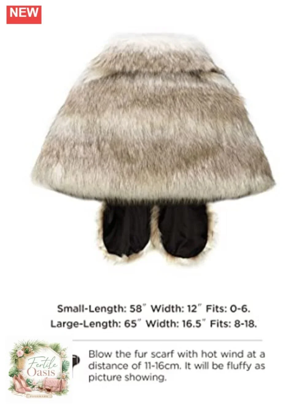 Faux Fur Collar Wrap Shawl Evening Cape Winter Cover Up Hook Eye Closure